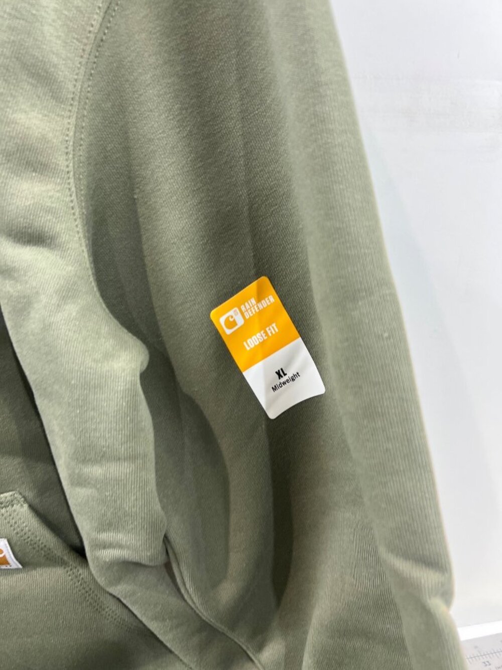 Men's Carhartt Rain Defender Loose Fit Midweight Graphic Hoodie XL Dusty Olive - Picture 2 of 7